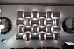 Grand panneau mural modulaire contemporain en aluminium, Belgique