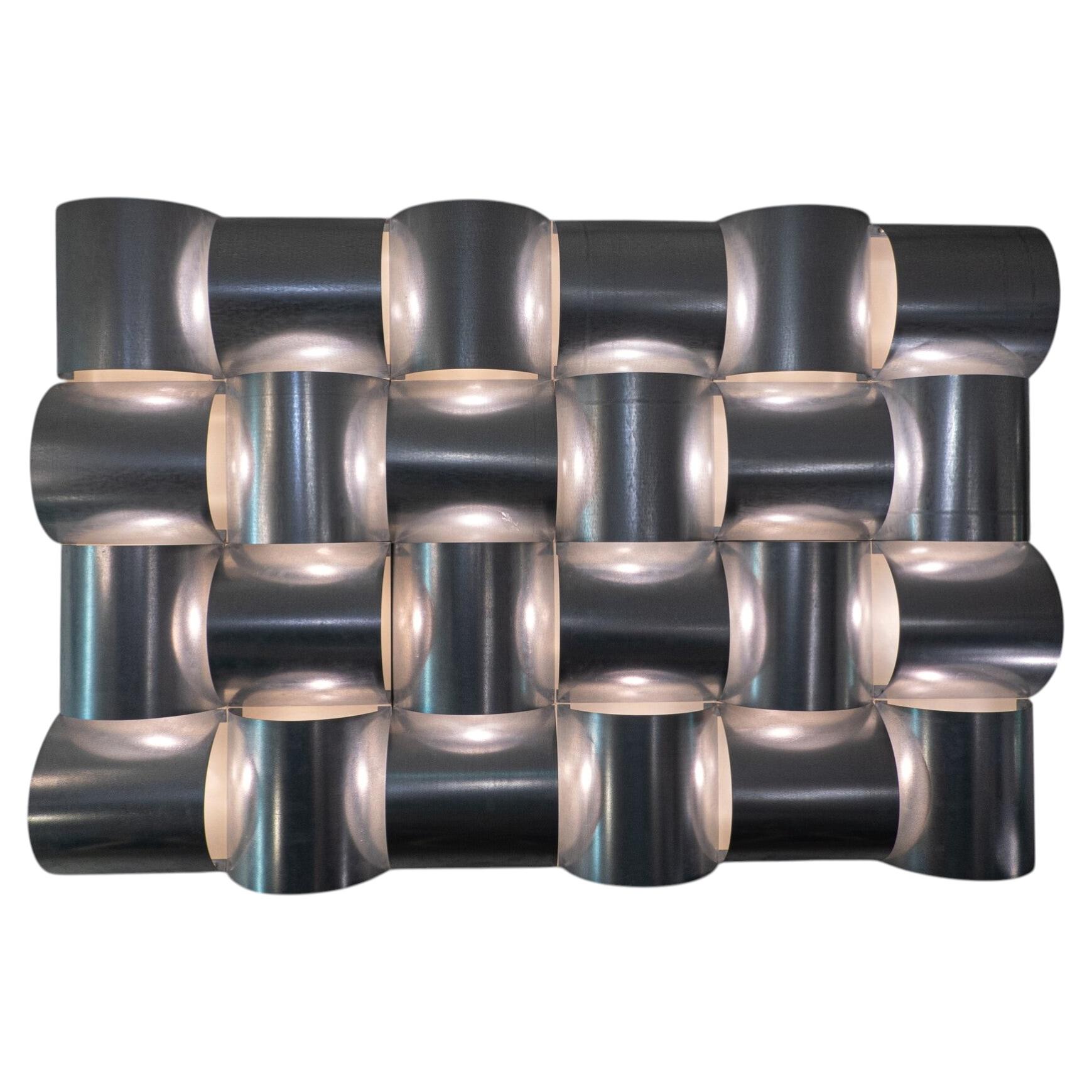 Large Contemporary Modular Aluminium Wall Light Panel, Belgium For Sale