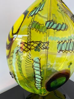 Large Contemporary Murano Glass Bottle Lamp, Italy