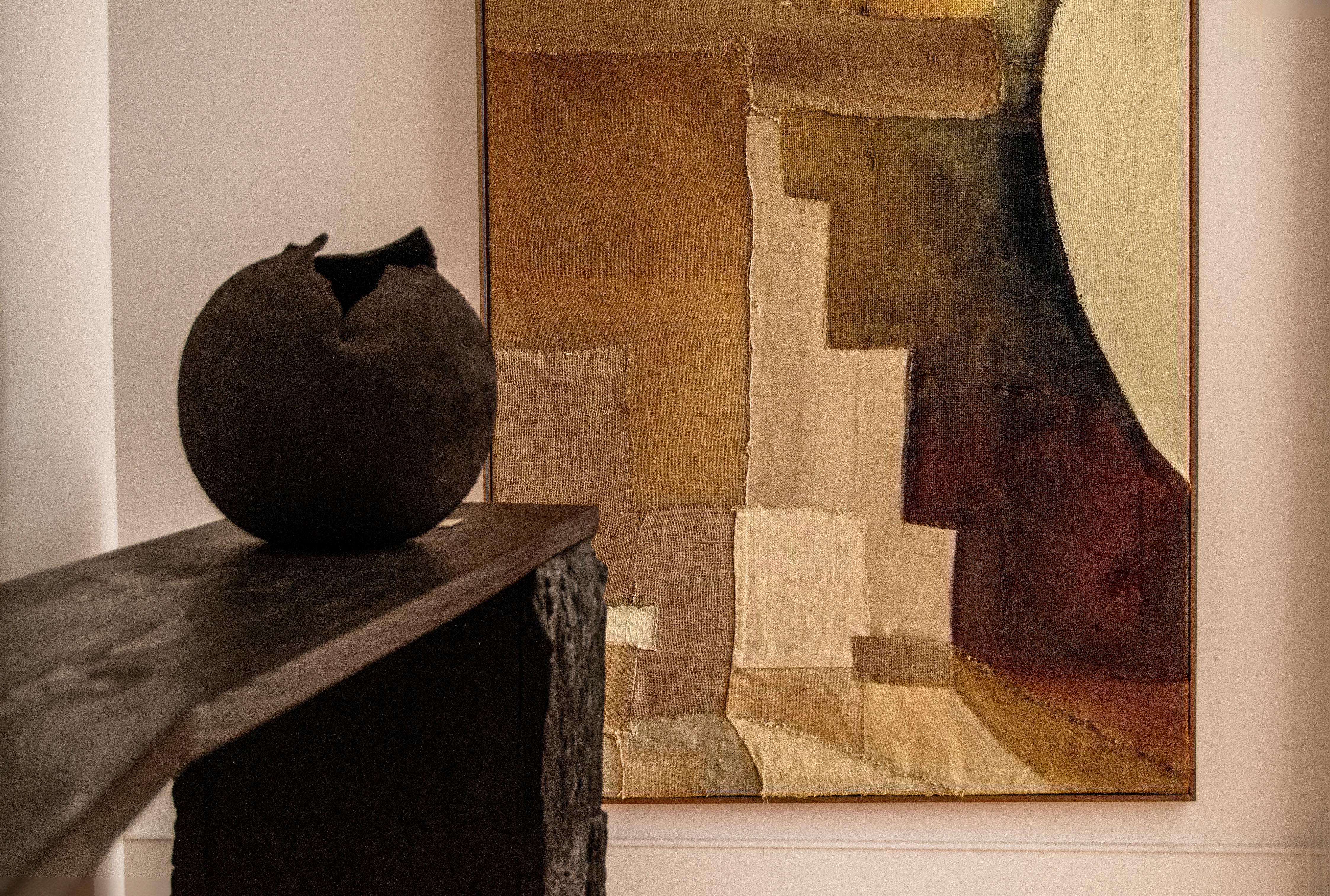Dutch Large Contemporary Painting with Earth Tones and Deep Symbolisms