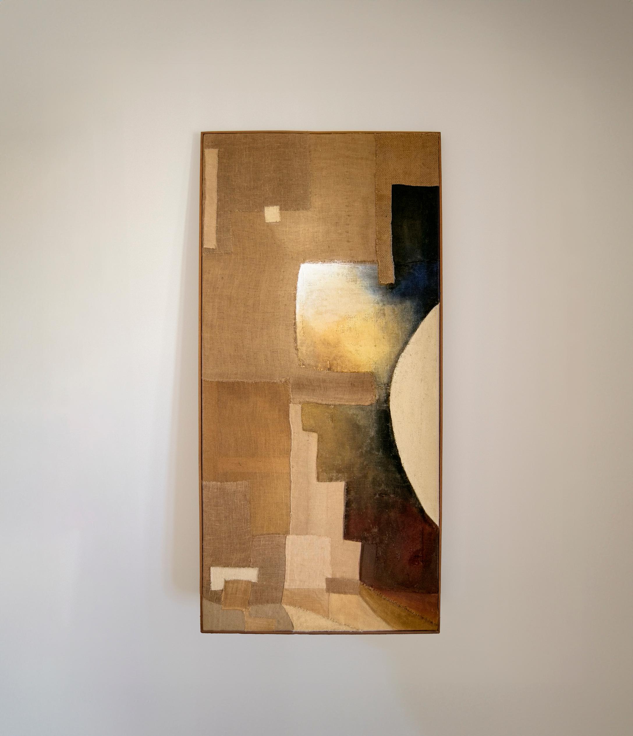 Hand-Painted Large Contemporary Painting with Earth Tones and Deep Symbolisms