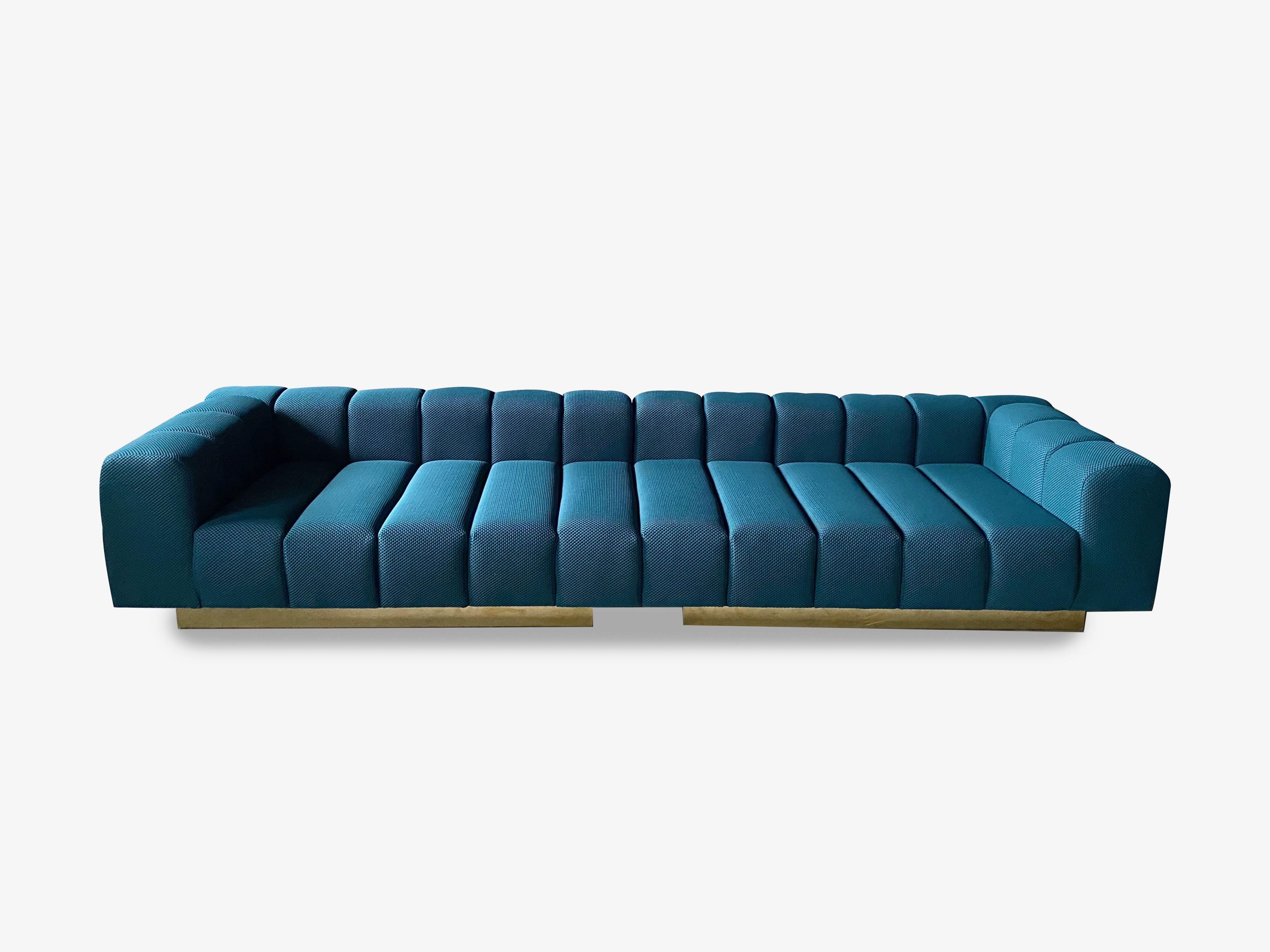 Brass Large Contemporary Sofa Made in Italy For Sale