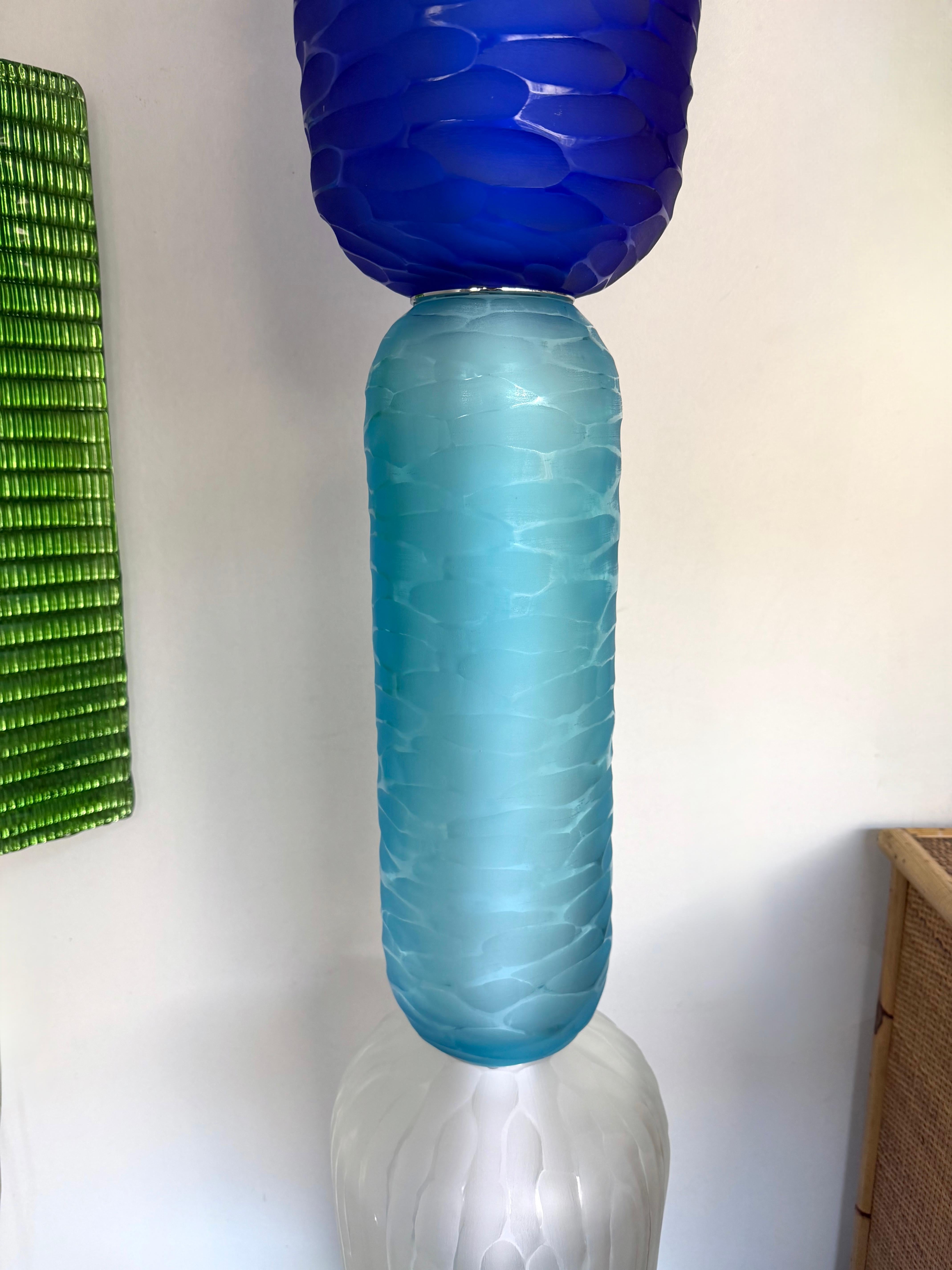 Gran Lámpara de Pie Contemporánea Totem de Cristal de Murano de Studio AD, Italia en venta 4