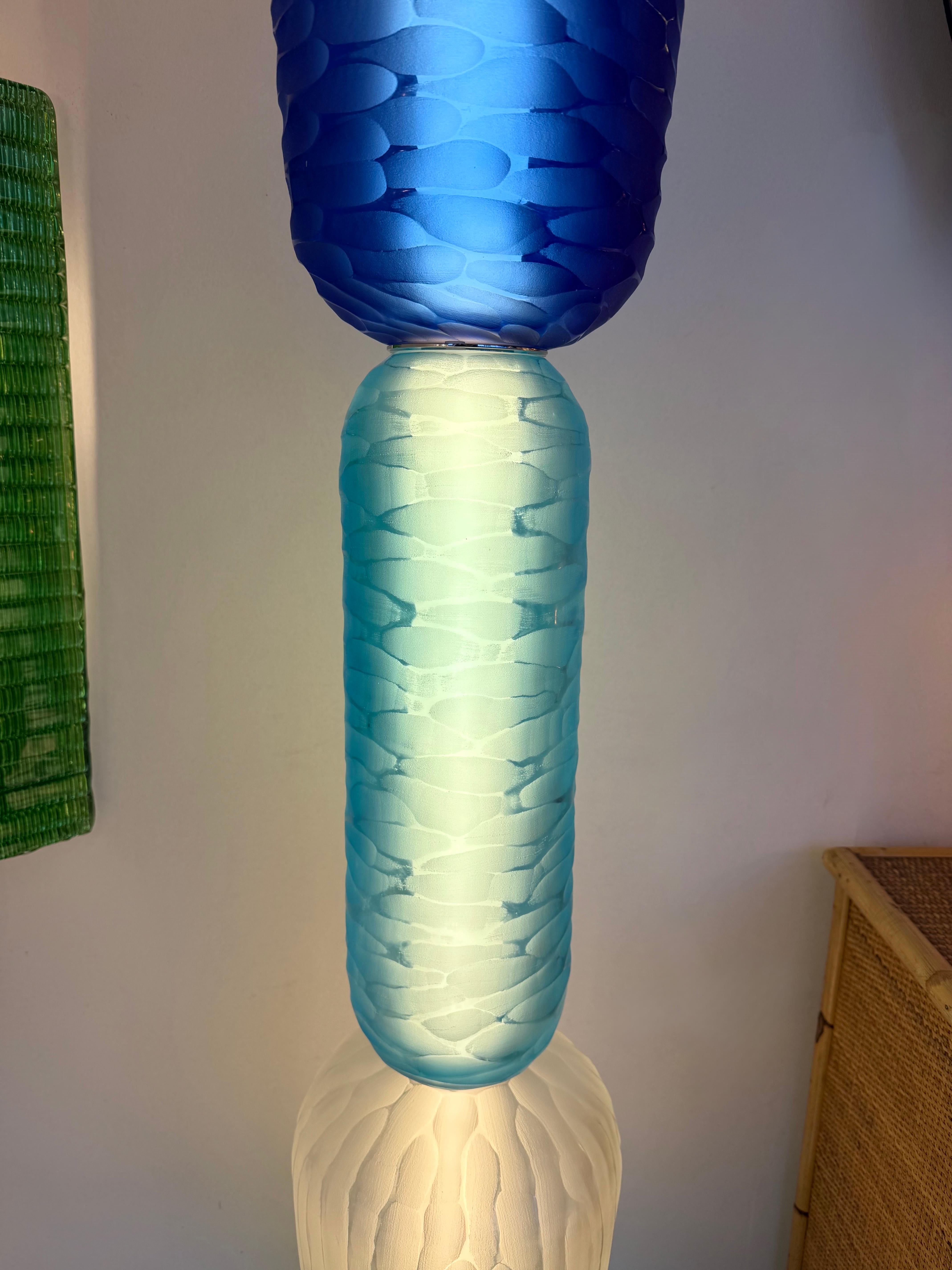 Gran Lámpara de Pie Contemporánea Totem de Cristal de Murano de Studio AD, Italia en venta 6