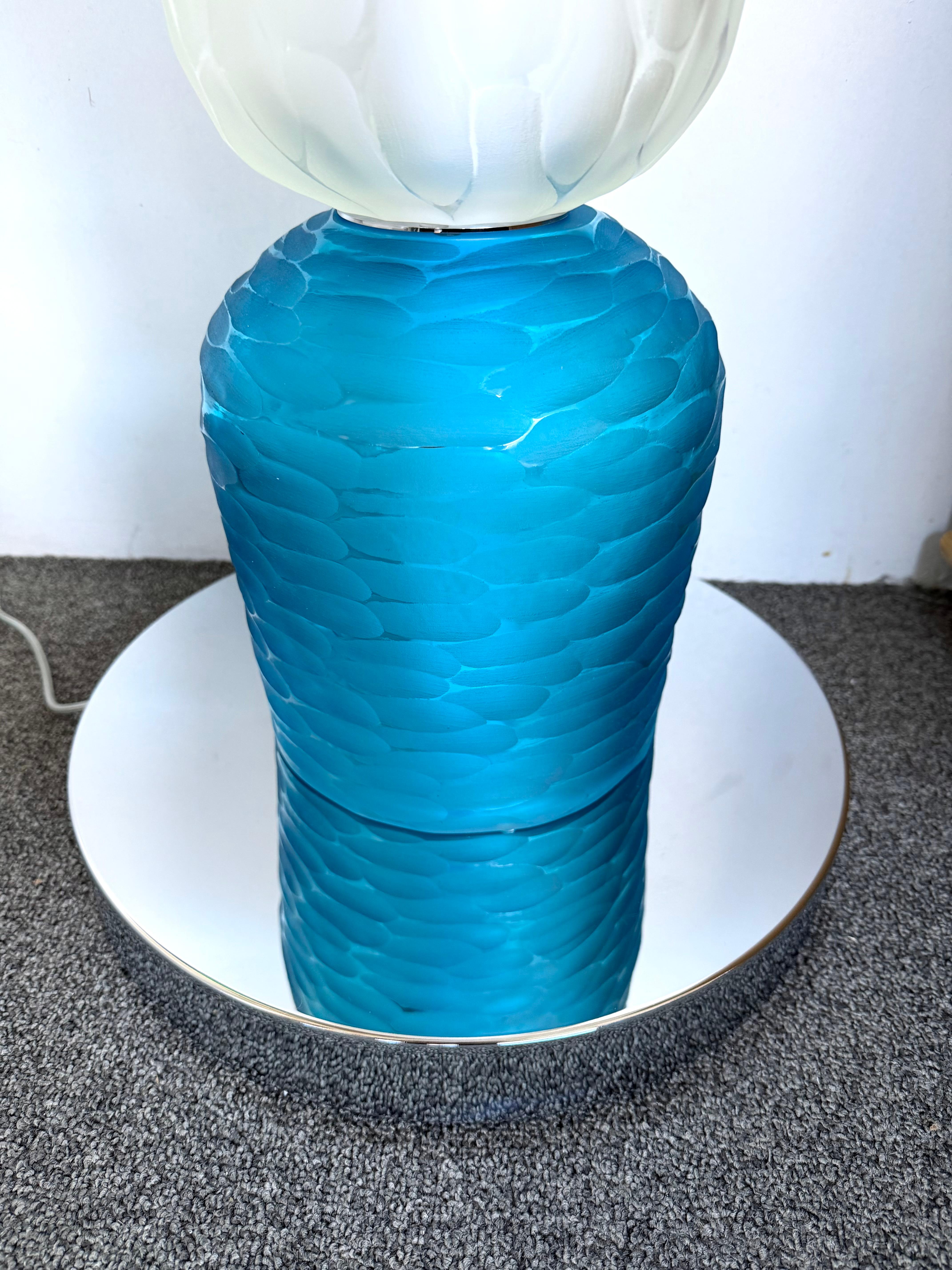 Gran Lámpara de Pie Contemporánea Totem de Cristal de Murano de Studio AD, Italia Moderno de mediados de siglo en venta