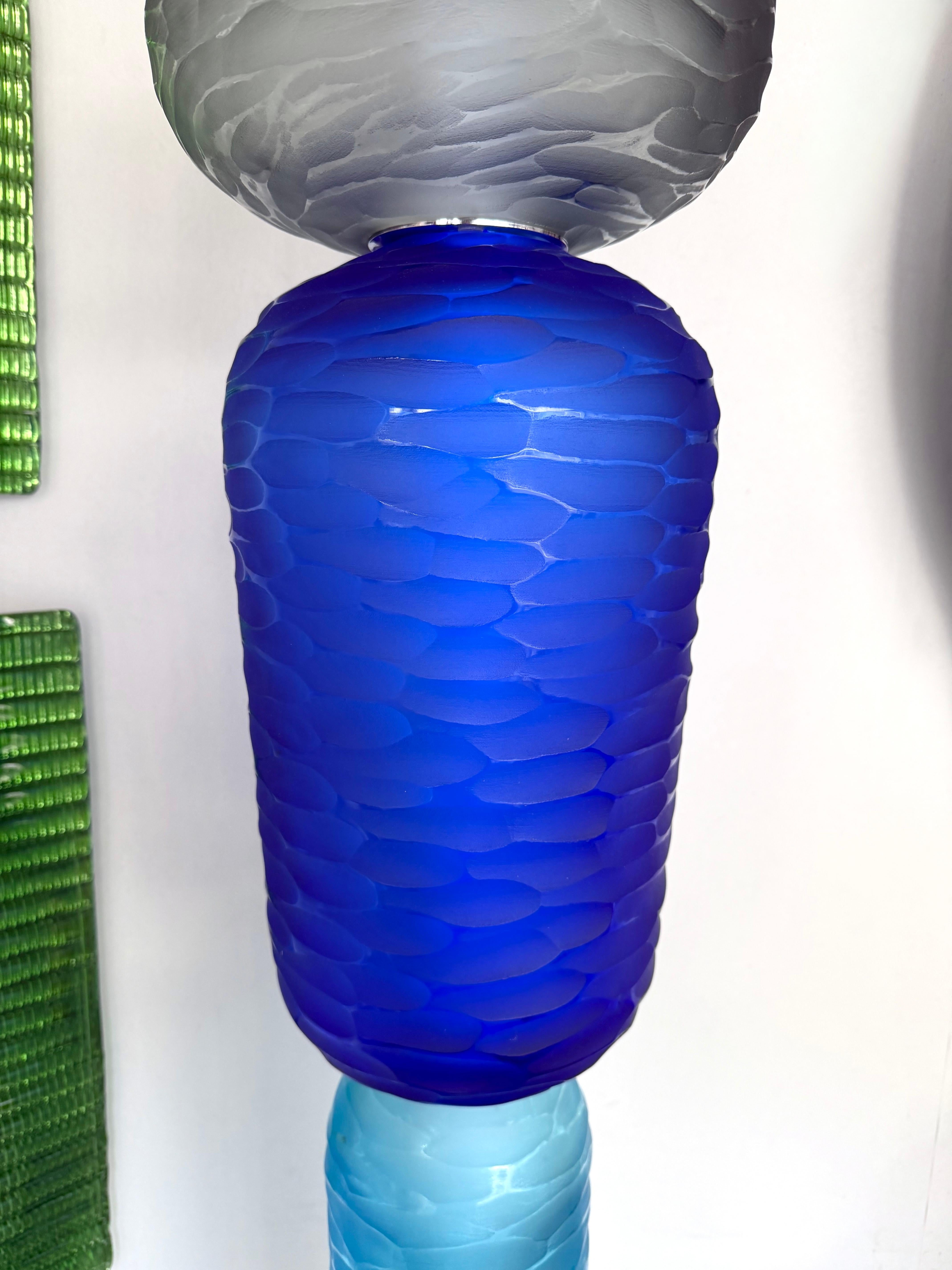 Gran Lámpara de Pie Contemporánea Totem de Cristal de Murano de Studio AD, Italia en venta 1