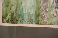 Large Contemporary Watercolour Painting, Race Horses by Jack Lawrence Miller
