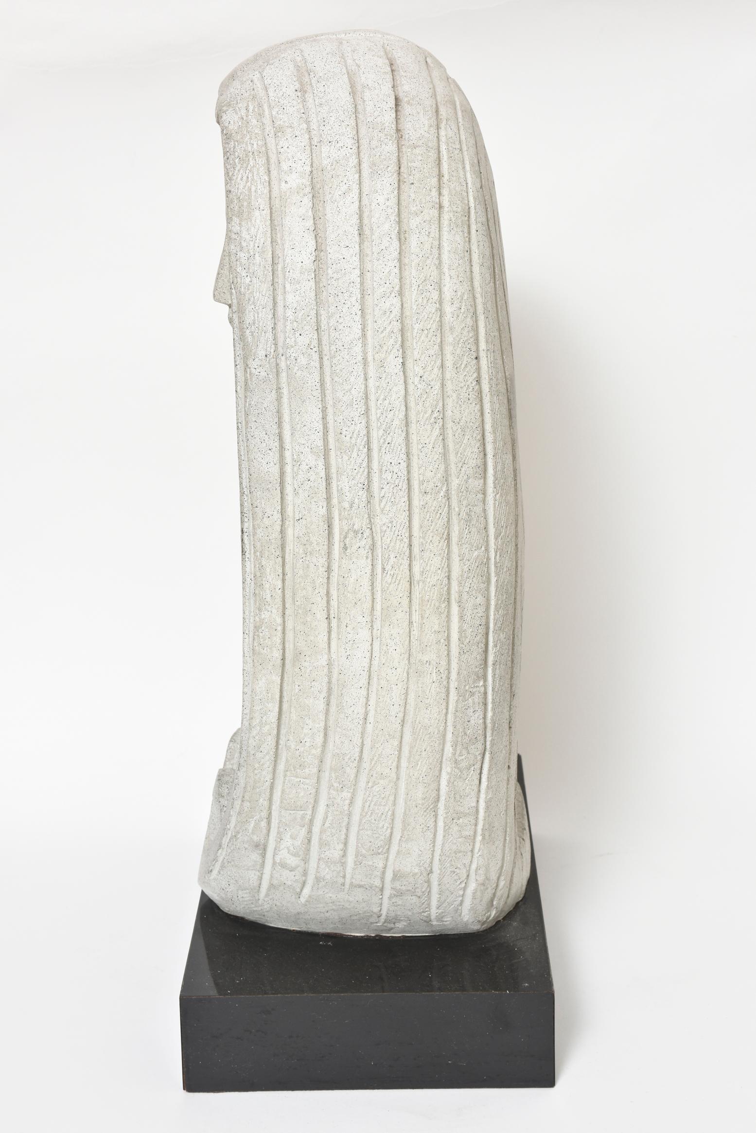 Large Contemporary Woman's Face Bust Sculpture by David Fisher for Austin In Good Condition In Miami Beach, FL