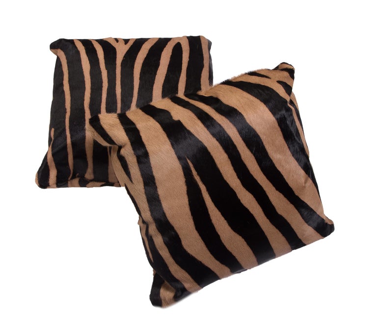 Large Zebra Stencil Printed Genuine Large European Cowhide Rug Ink on