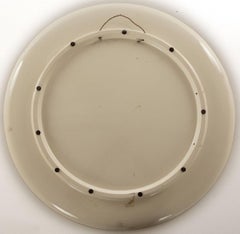 Large Continental Lustreware Painted Porcelain Charger