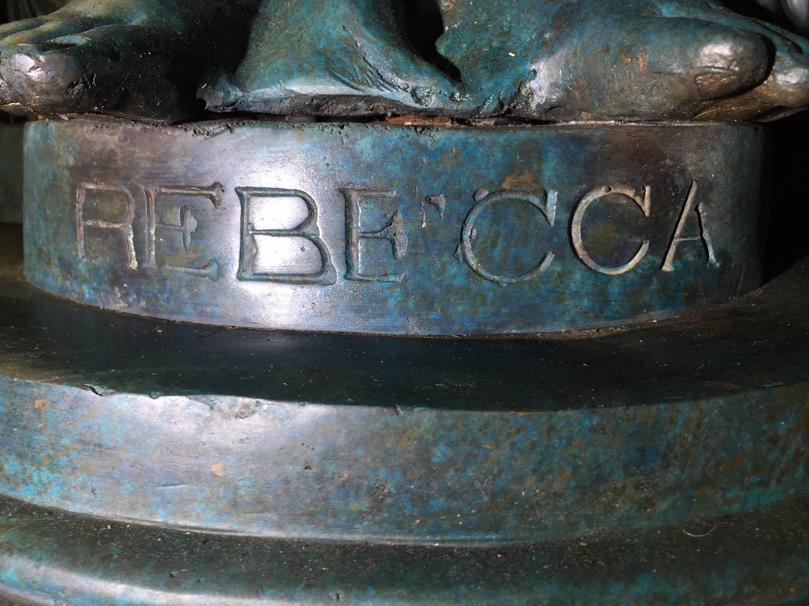 Large Continental Patinated Bronze Fountain with Four Neoclassical Maidens 13