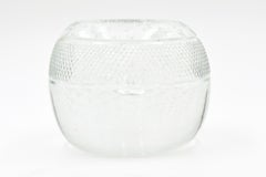 Large Controlled Bubble Glass Match Striker Holder by Thomas Webb Crystal
