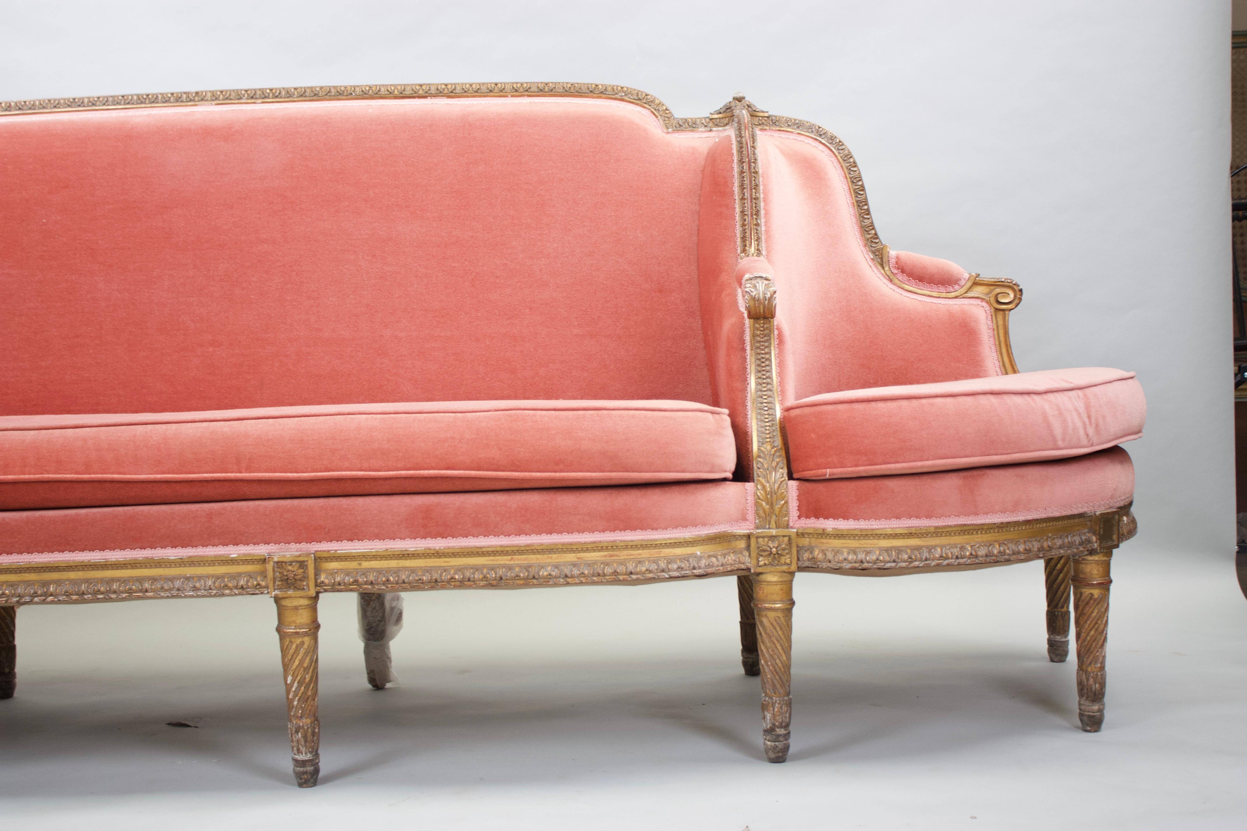 Large Conversation Settee - Canapé à confident - Sofa In Good Condition For Sale In Paris, FR