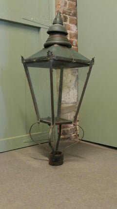 Large Copper 1900s Lantern, Street Light This is a Large Copper Street Light
