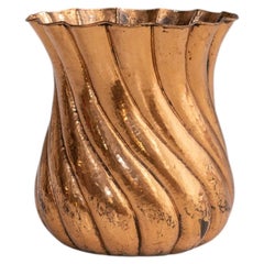 Large Copper Amphora Vase by Egidio Casagrande, signed