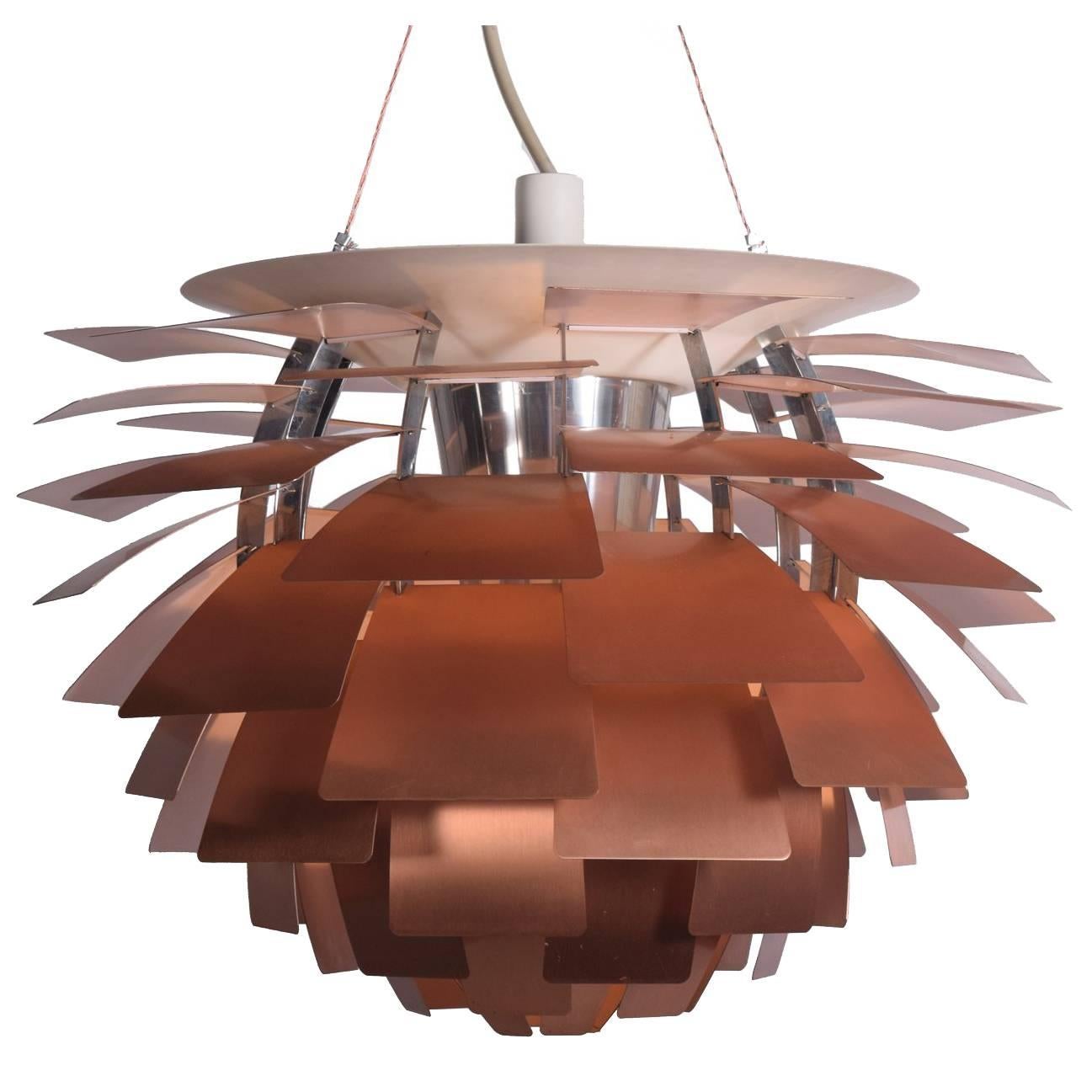 Large Copper Artichoke Lamp by Poul Henningsen for Louse Poulsen 