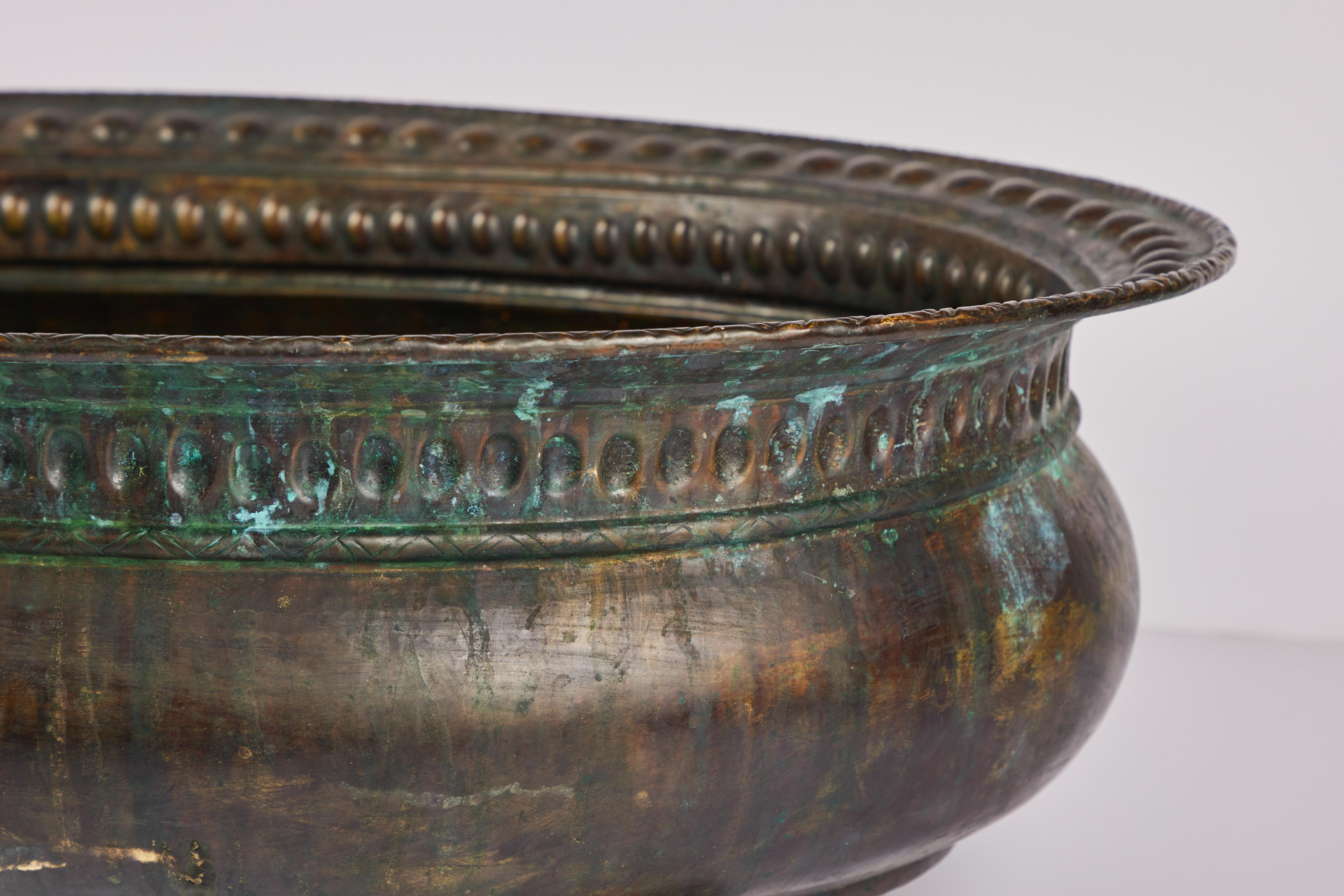 Early 20th Century Large Copper Cachepot For Sale