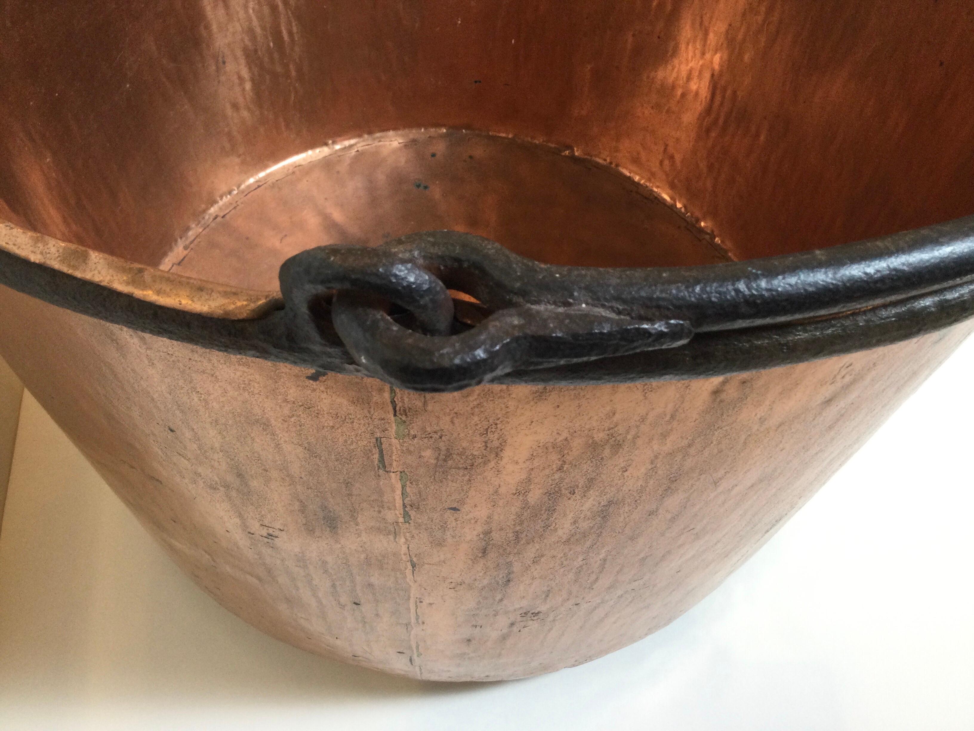 large copper bucket