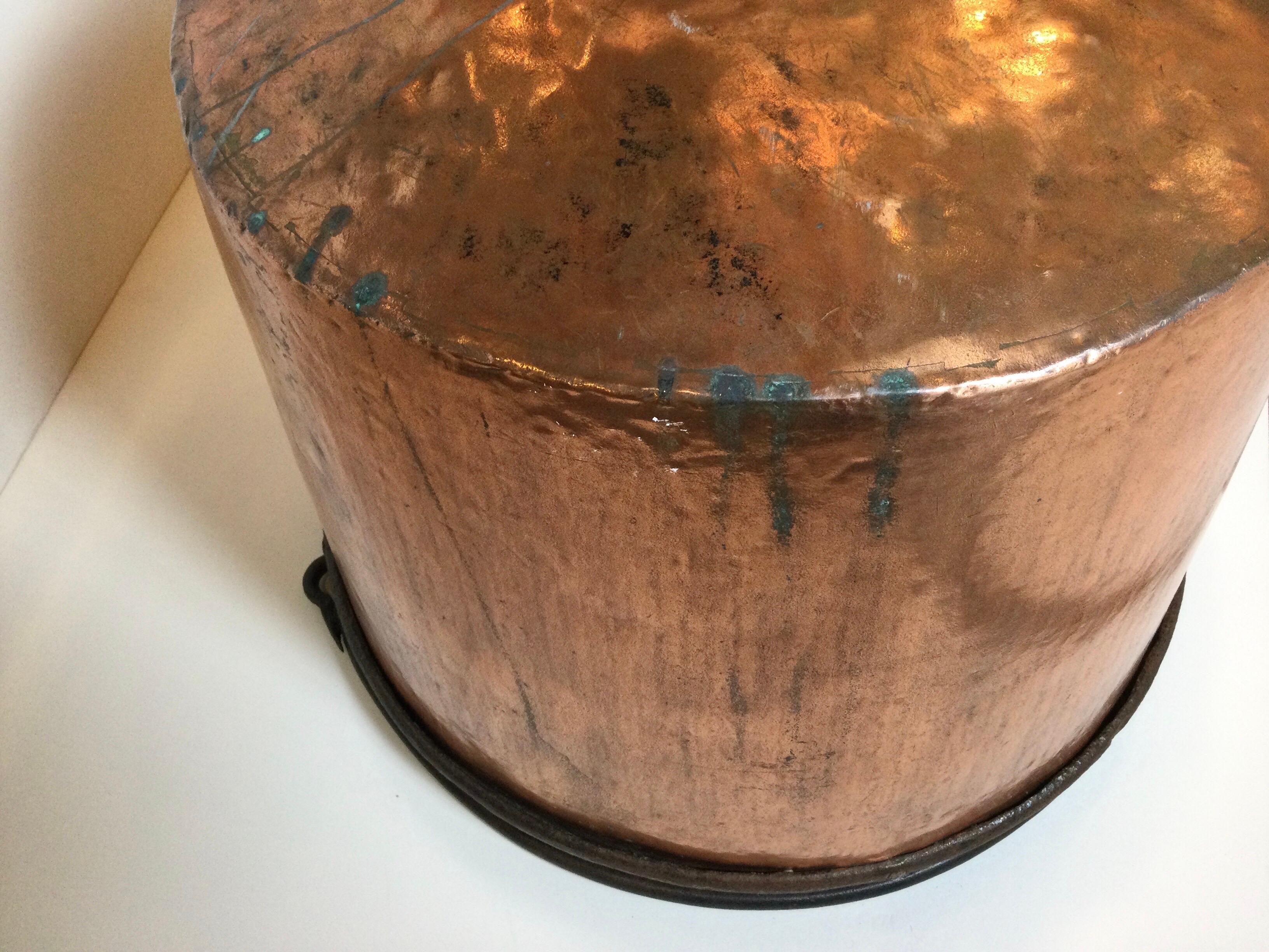 19th Century Large Copper Caldron Pot, Circa 1890's