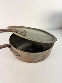 Large Copper Cauldron with Lid, diameter 32 cm, 1930s