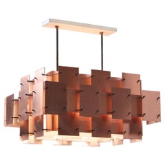 Large Copper Chandelier by Robert Sonneman