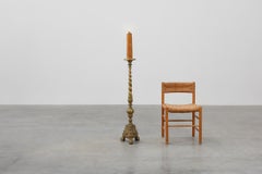 Large copper church candle holder, France 19th century