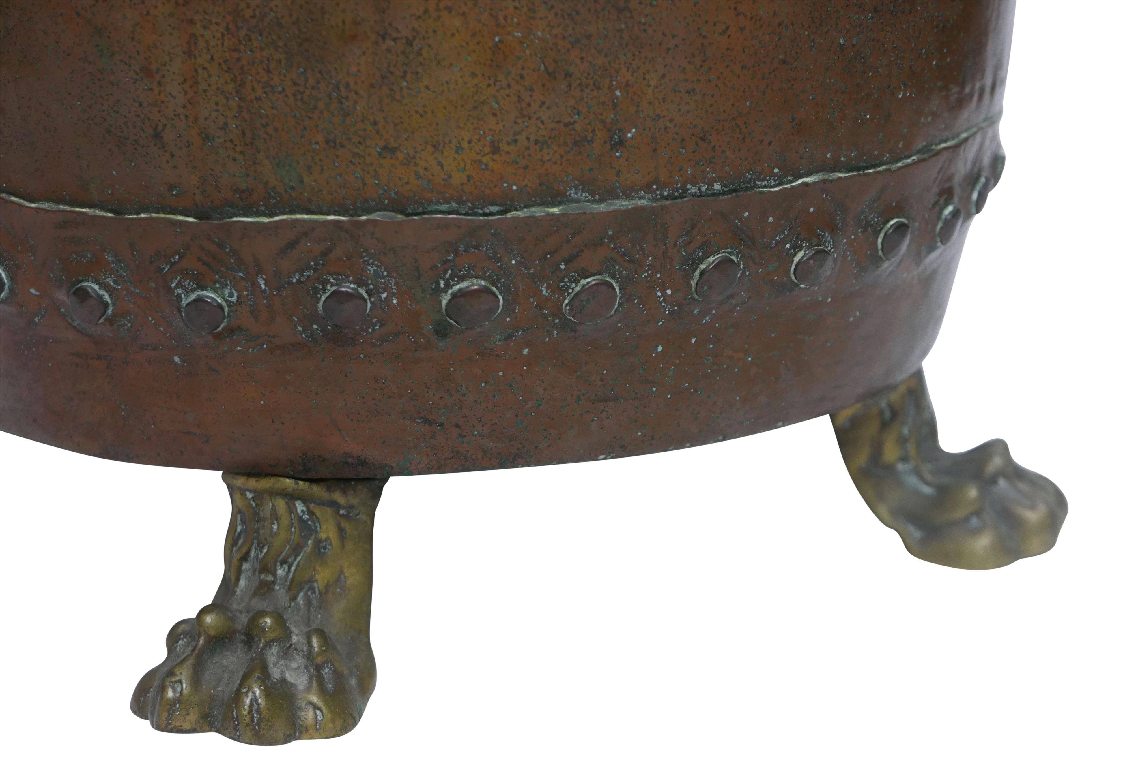 Large Copper Coal Firewood Holder or Planter, Dutch, circa 1800 at 1stDibs