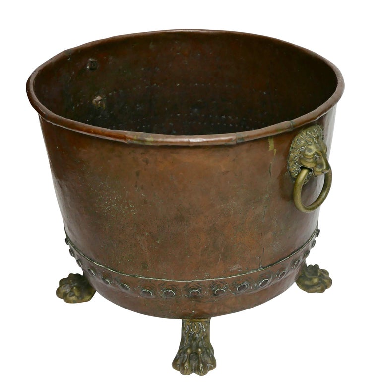 Large Copper Coal Firewood Holder or Planter, Dutch, circa 1800 at 1stDibs