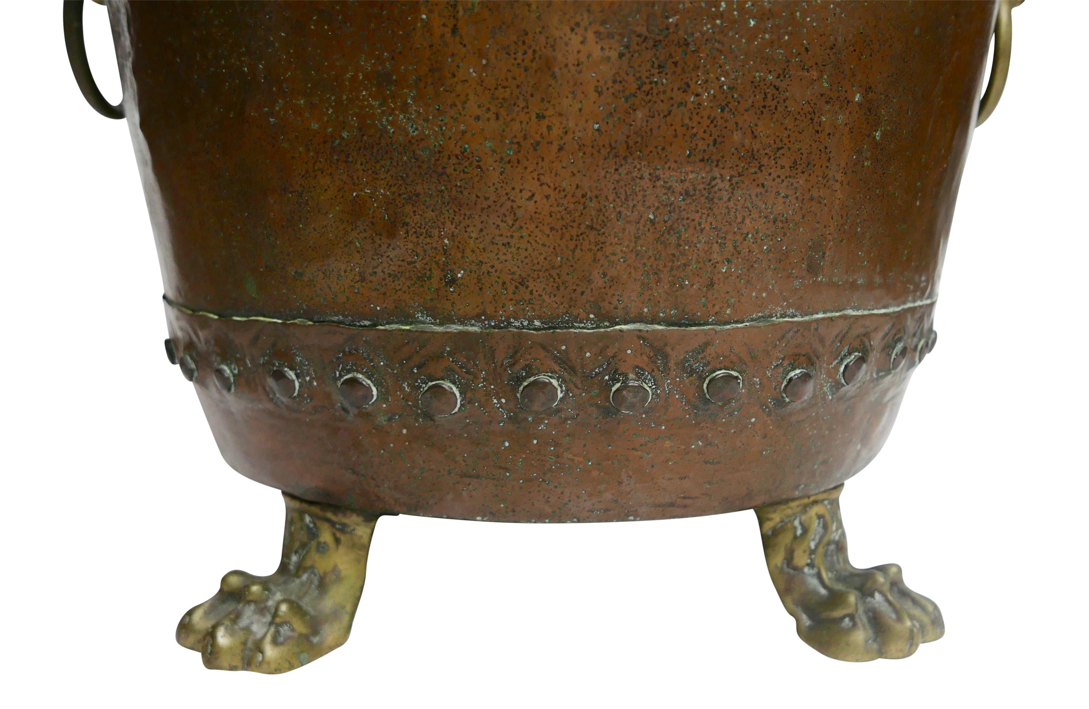 Large Copper Coal Firewood Holder or Planter, Dutch, circa 1800 at 1stDibs