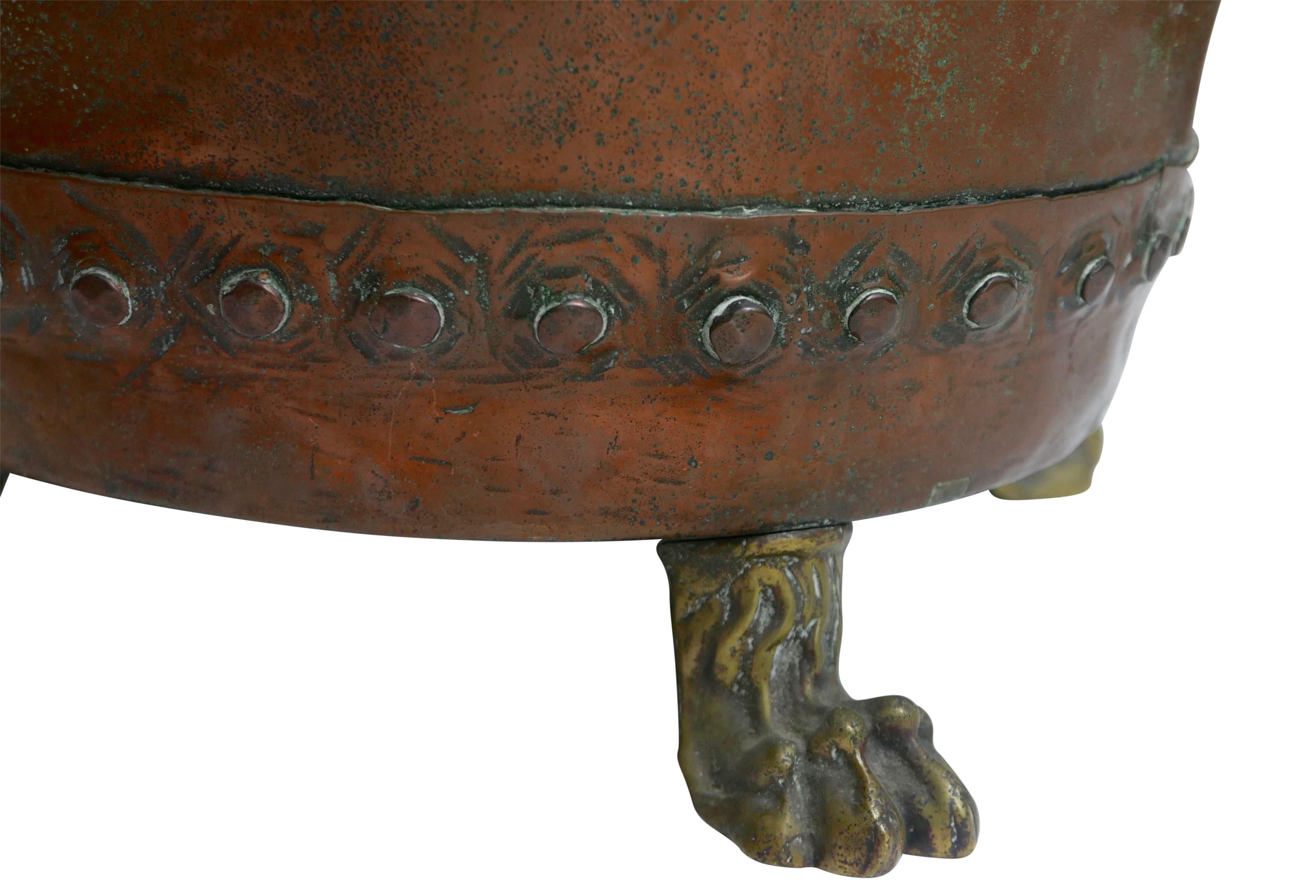 Large Copper Coal Firewood Holder or Planter, Dutch, circa 1800 at 1stDibs