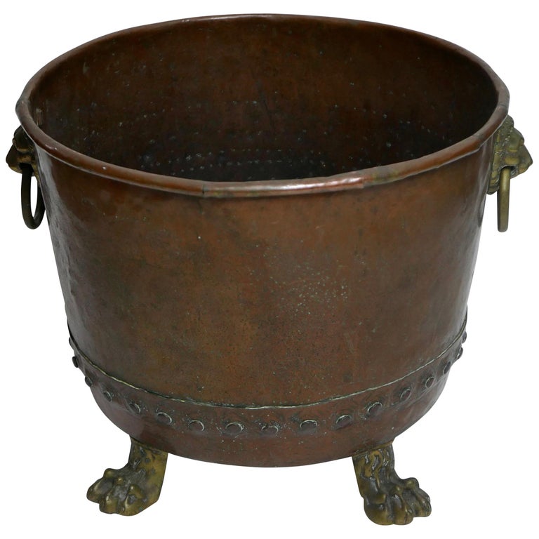 Large Copper Coal Firewood Holder or Planter, Dutch, circa 1800 at 1stDibs