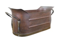 Large Copper Farmhouse Boiler Wash Tub Fireplace Coal Log Bin Trough 40"