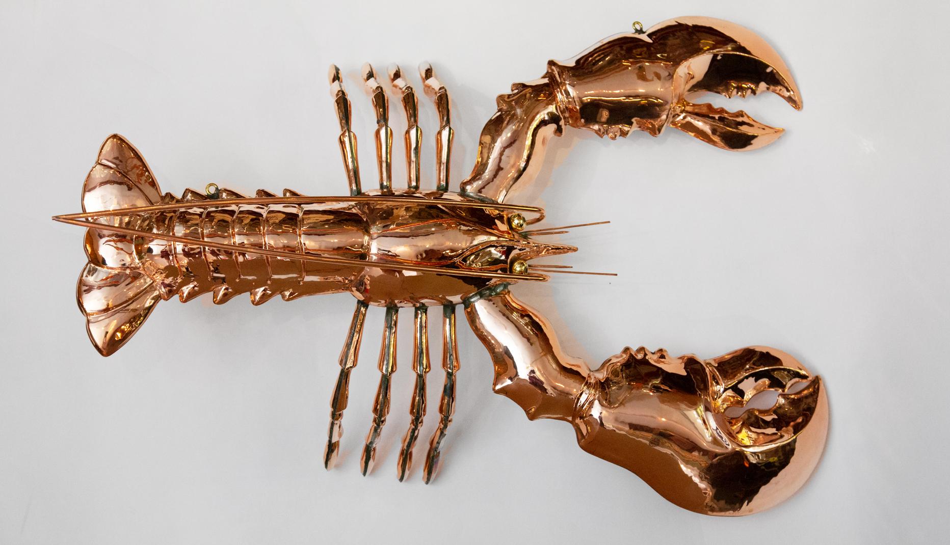 Large Copper Lobster Trade Sign 1