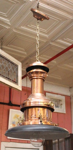 Large Copper Maritime Pendant