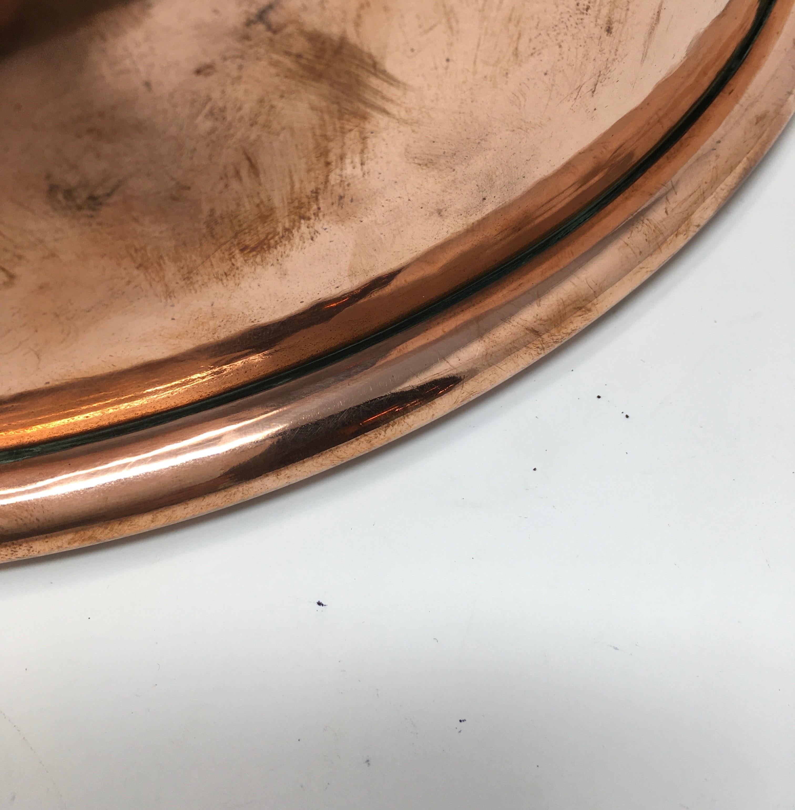Large Copper Mixing Bowl In Good Condition In Houston, TX