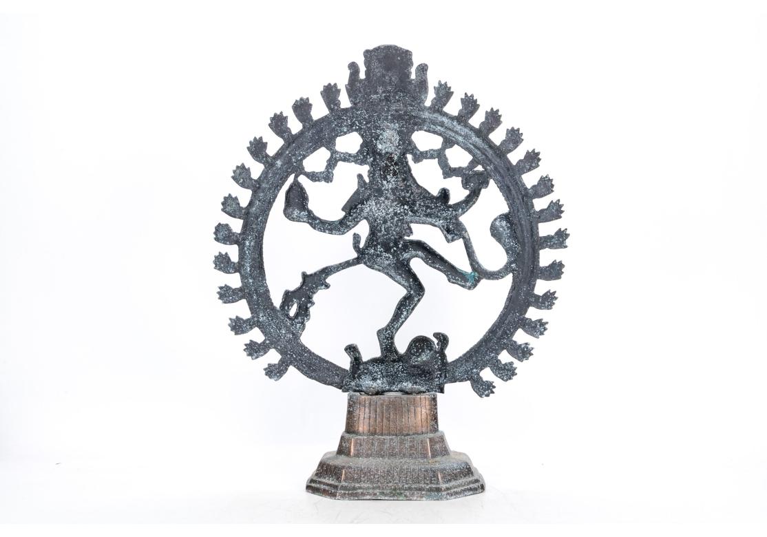 Large Copper Patinated Aluminum Sculpture Of Shiva Nataraja For Sale 2