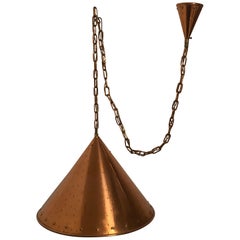 Large Copper Pendant, Denmark, circa 1970s