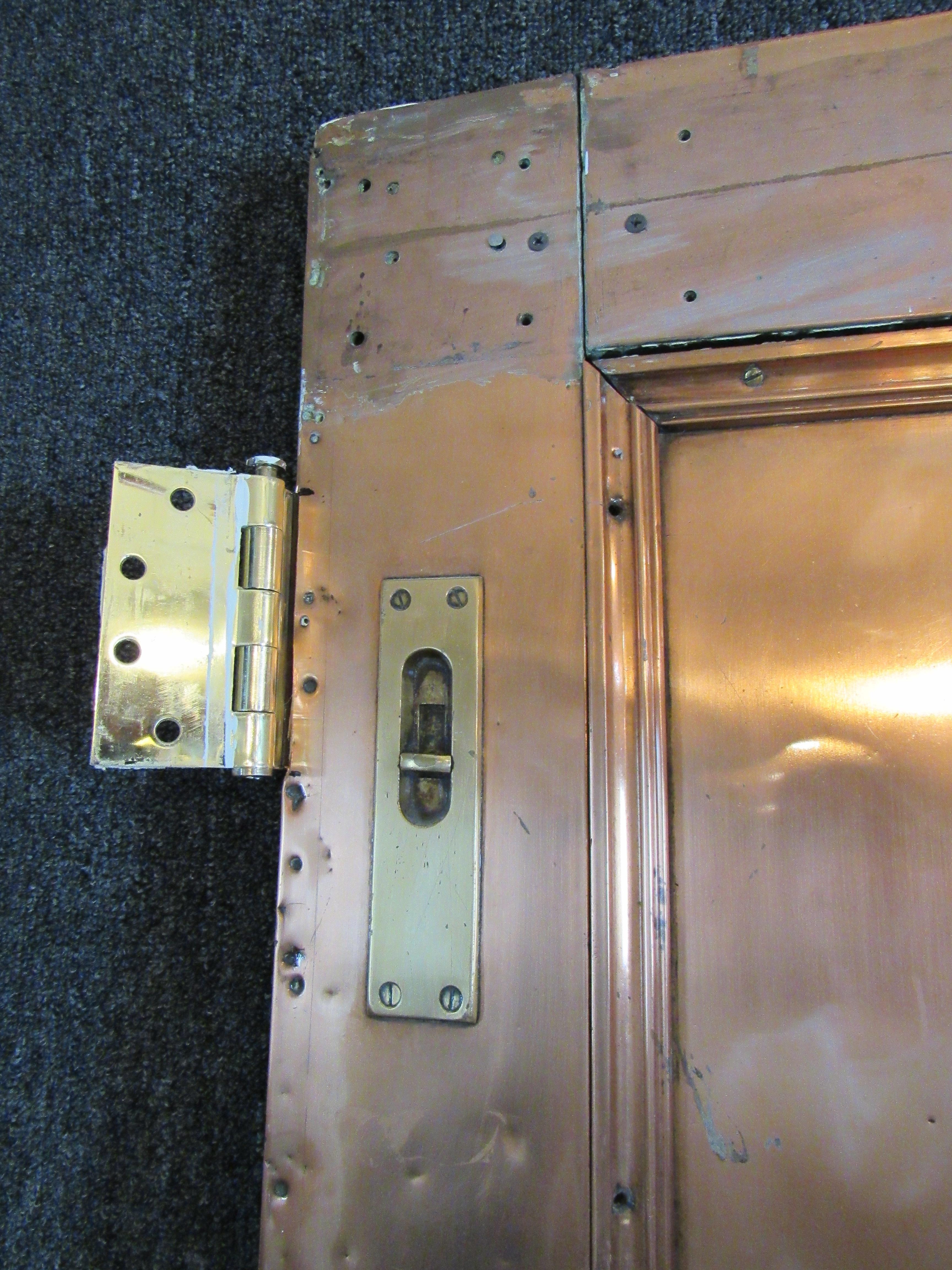 Mid-Century Modern Large Copper Plated Double Doors