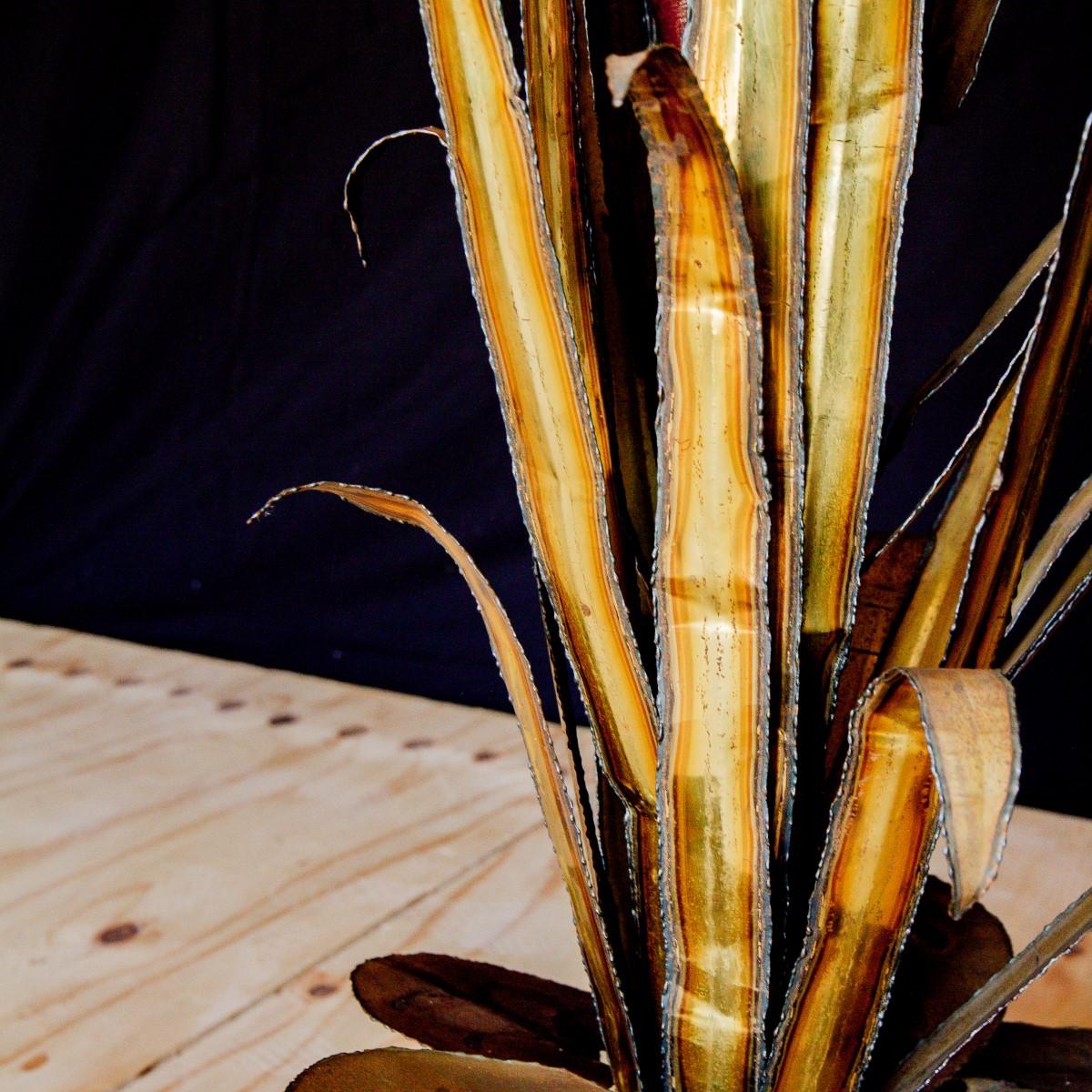 Large Copper Reed Floor Sculpture, 1970s 4