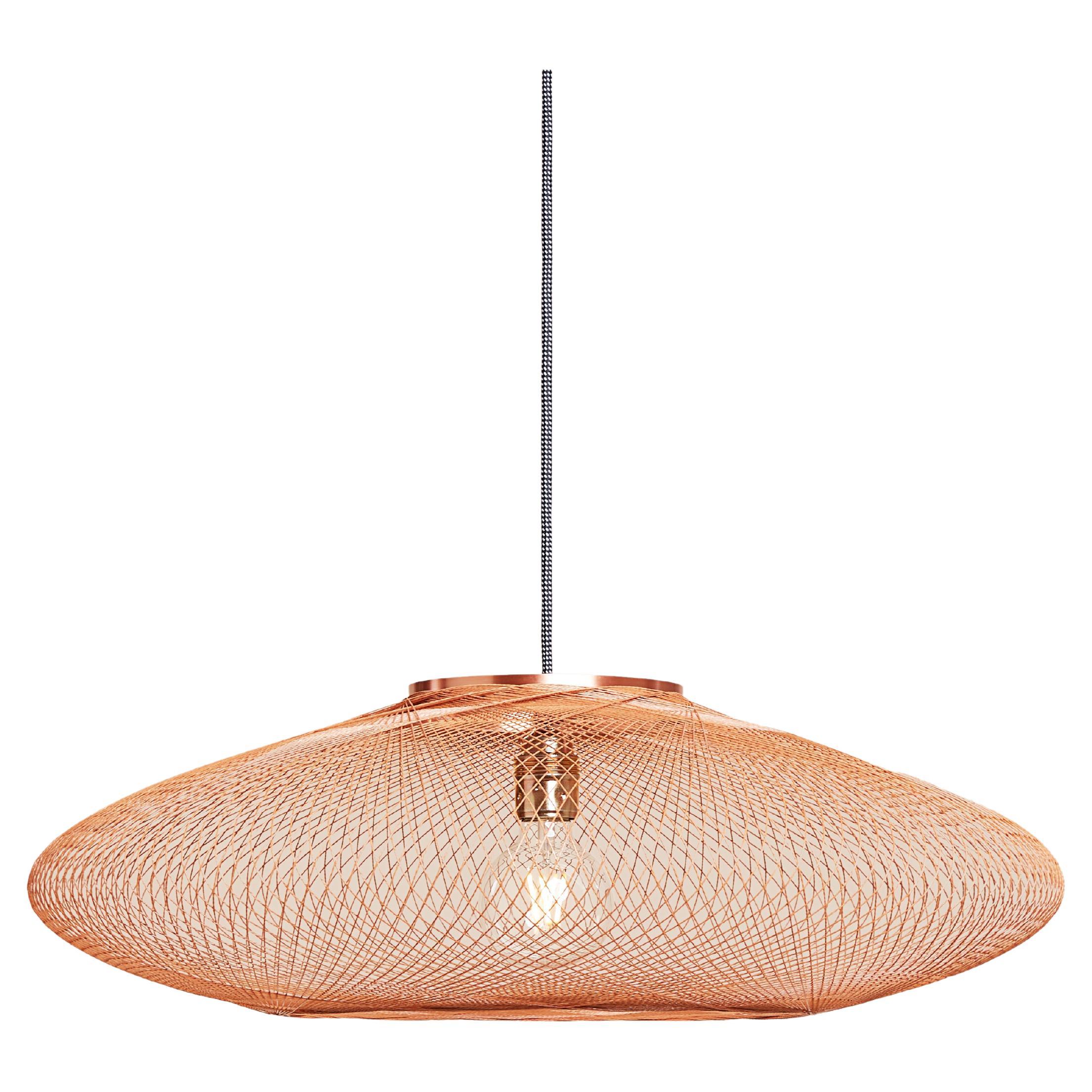 Large Copper UFO Pendant Lamp by Atelier Robotiq For Sale