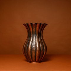 Grande vaso in rame di Egidio Casagrande, martellato a mano, Italia anni '50