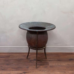 Large Copper Vat / Planter on Bespoke Iron Stand circa 1900