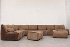 Large COR Leather Modular Sectional Sofa with 2 Ottomans