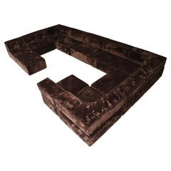 Large COR Trio Sectional Sofa, Germany / Switzerland 1972  NEW VELVET UPHOLSTERY