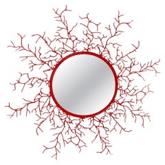 Large “coral” mirror in lacquered iron, Musgo, Barcelona, Spain