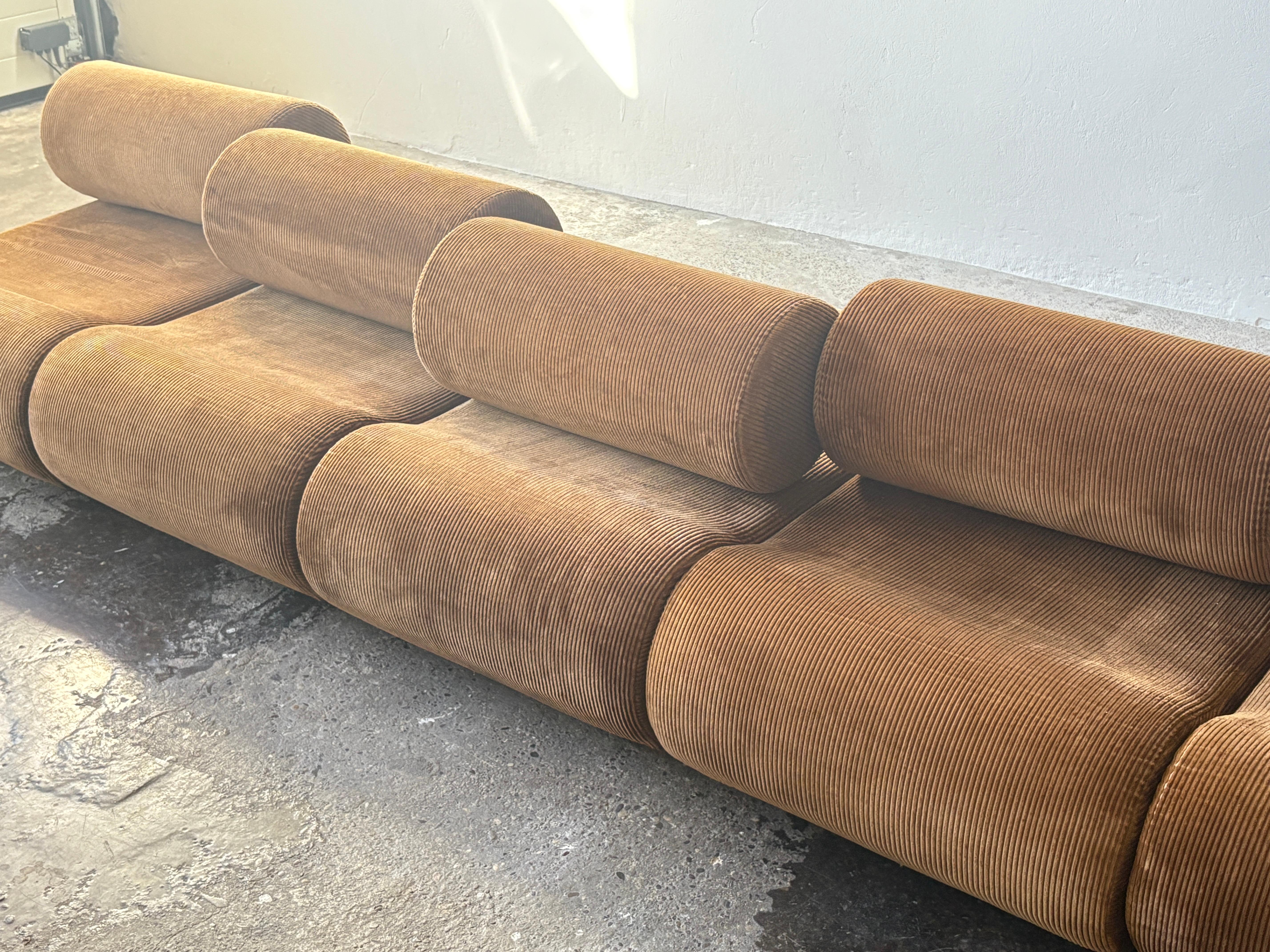 Tedesco large Corbi sectional sofa designed by Klaus Uredat for COR 1972 five seats in vendita