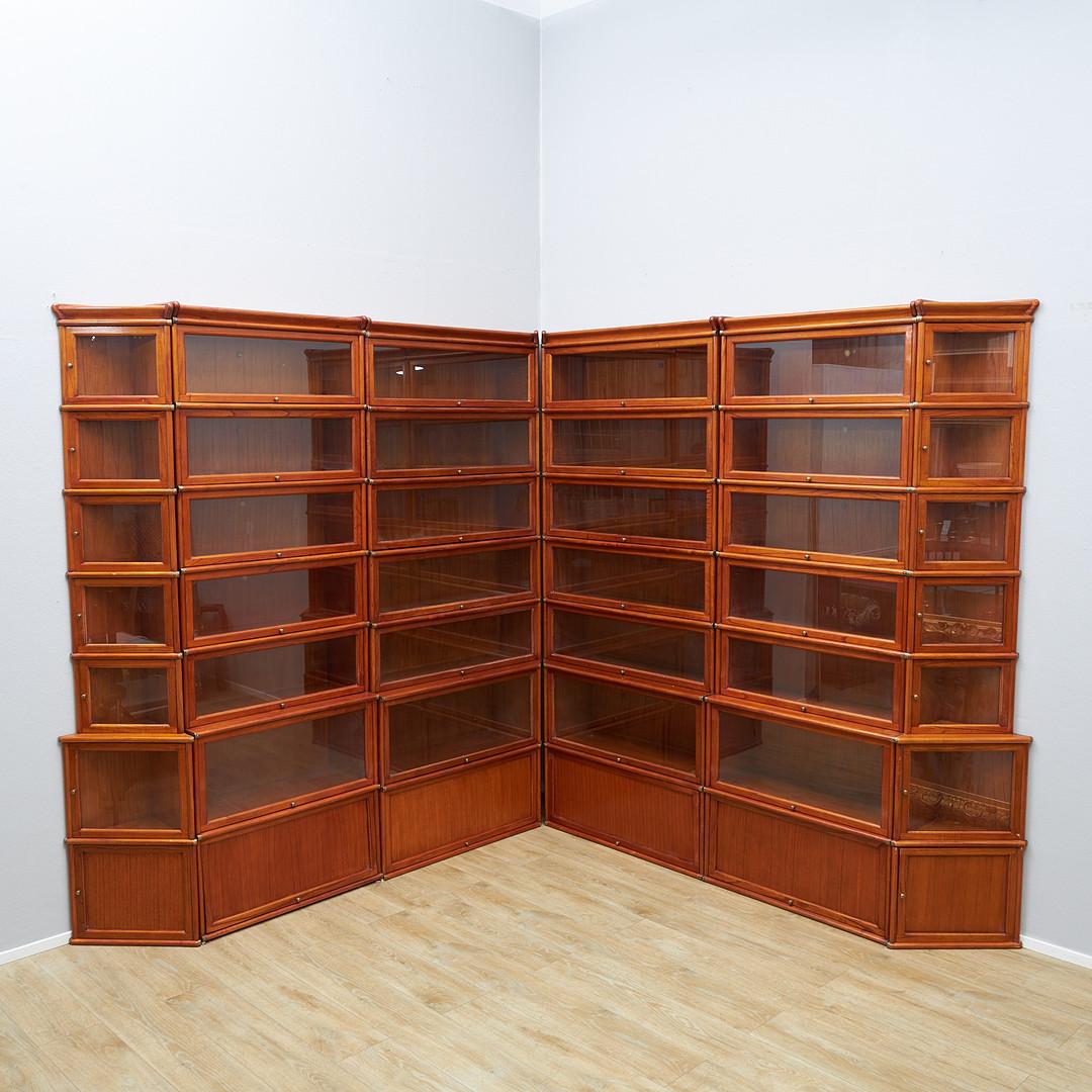 Mid-Century moderno Grande libreria componibile ad angolo Barrister, Replica di Studio Globe Wernicke in vendita