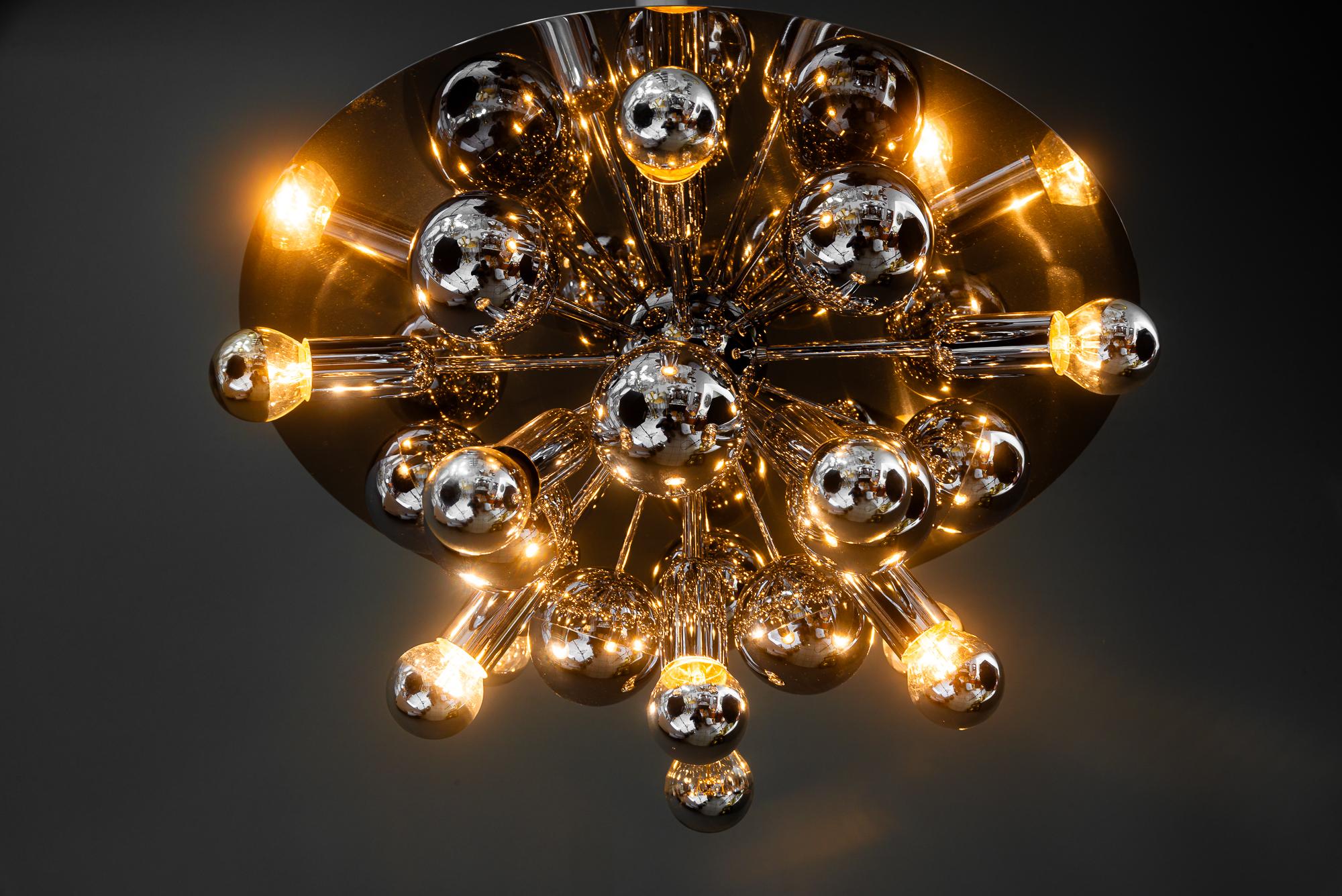Large Cosack Flushmount or Wall Lamp in Chrome around 1960s For Sale 7