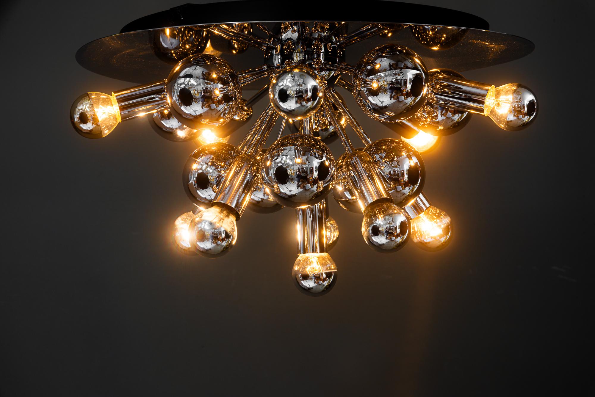 Large Cosack Flushmount or Wall Lamp in Chrome around 1960s For Sale 8