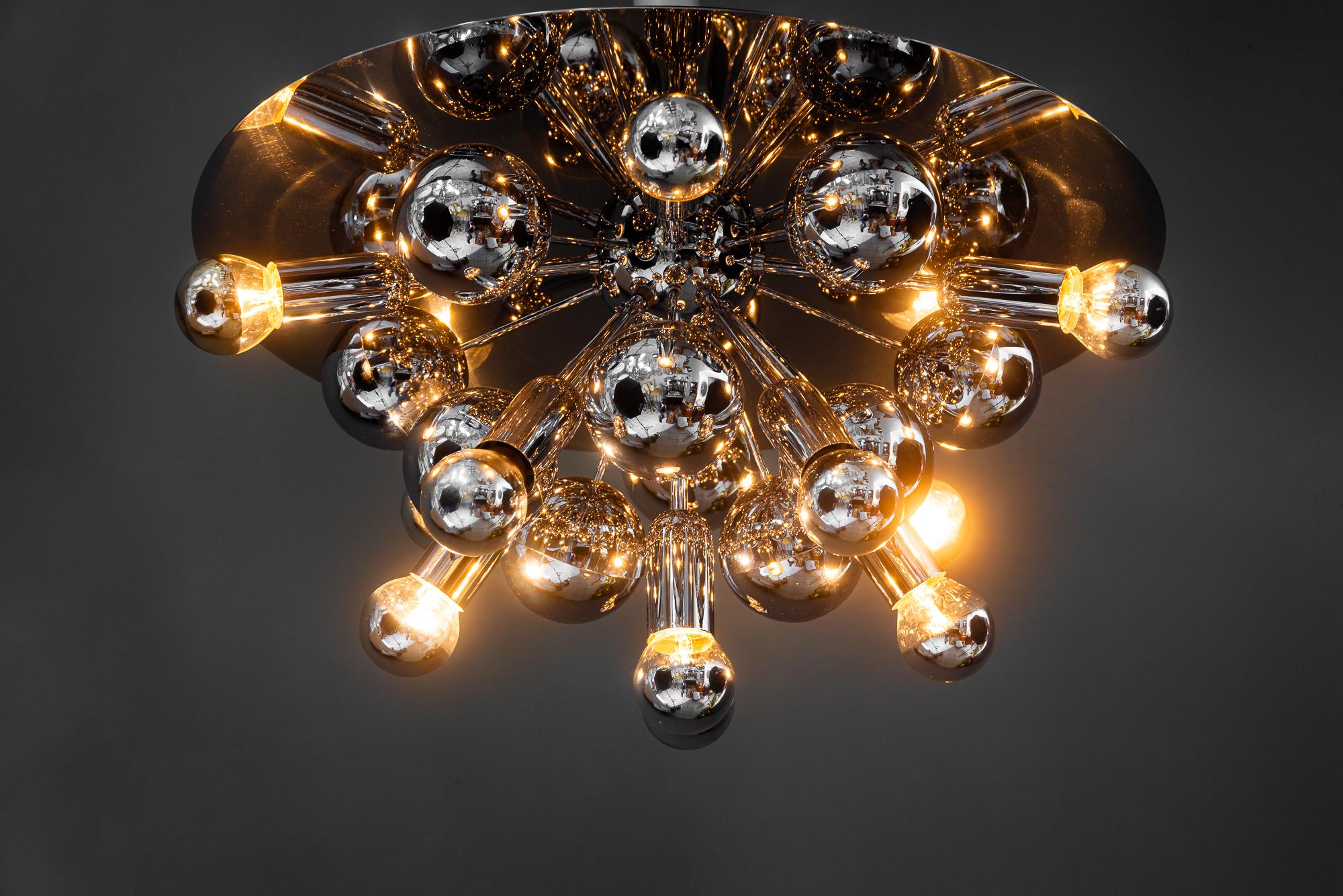 Large Cosack Flushmount or Wall Lamp in Chrome around 1960s For Sale 2
